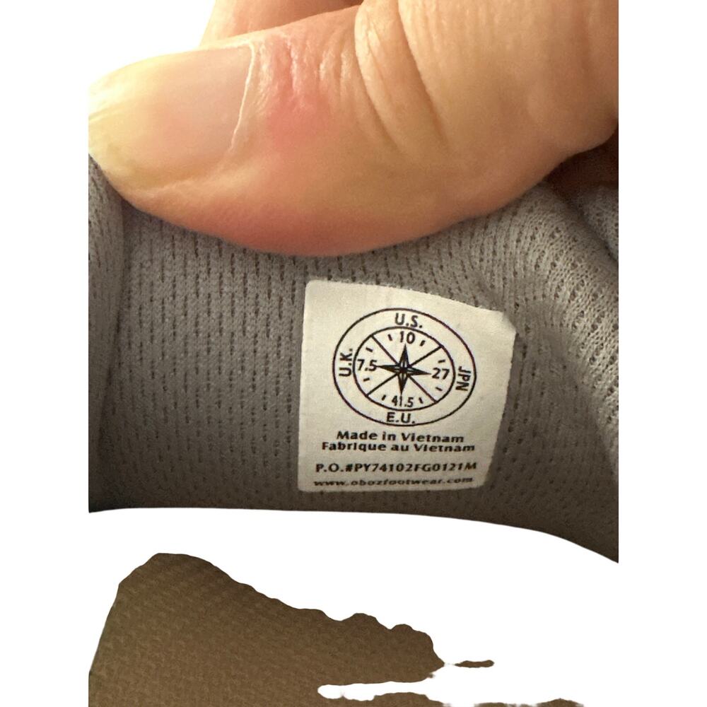 Oboz Bozeman Low sneakers in a grey and tan W colorway 10 - Picture 5 of 6